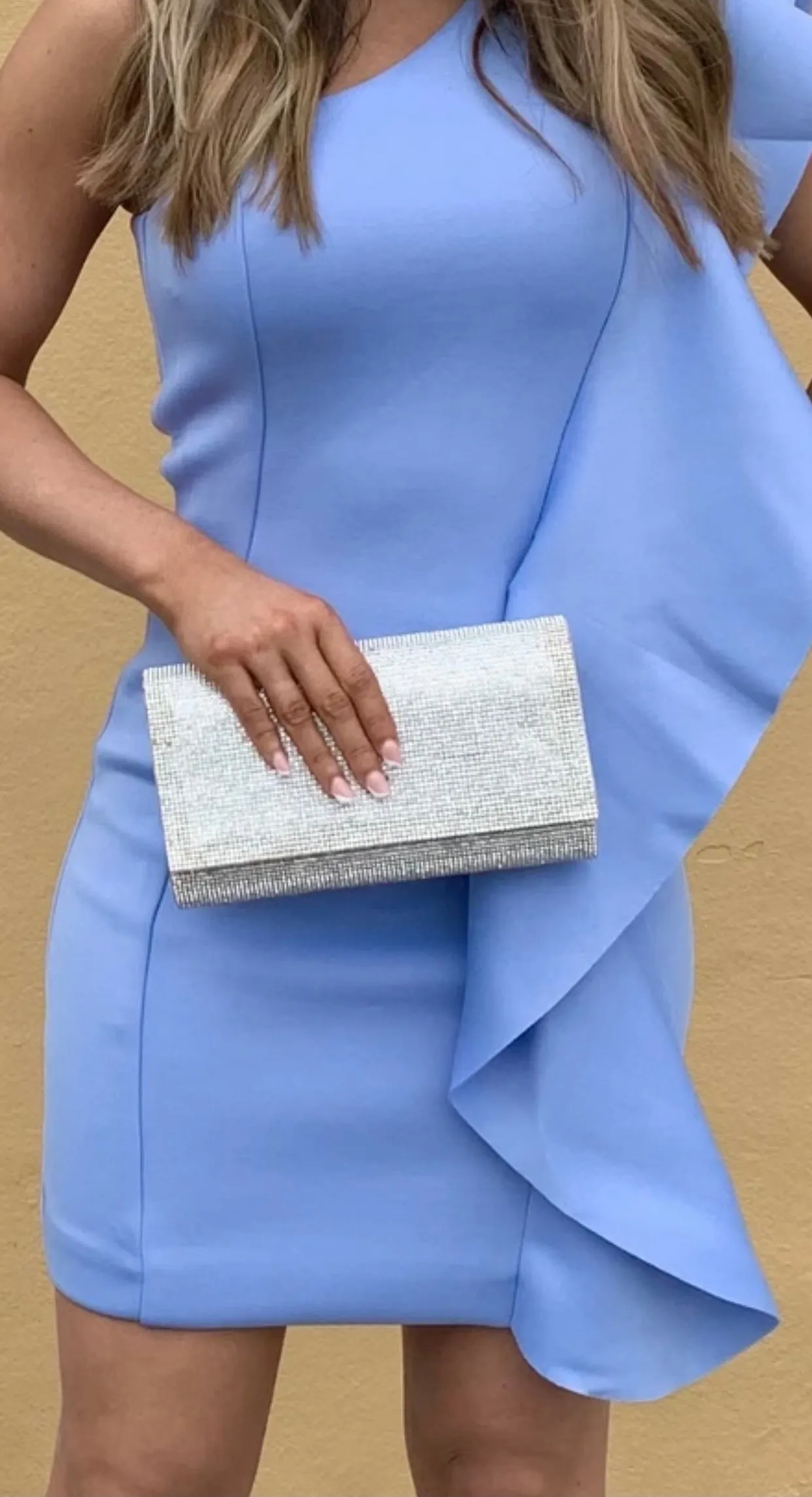 Diamante clutch bag