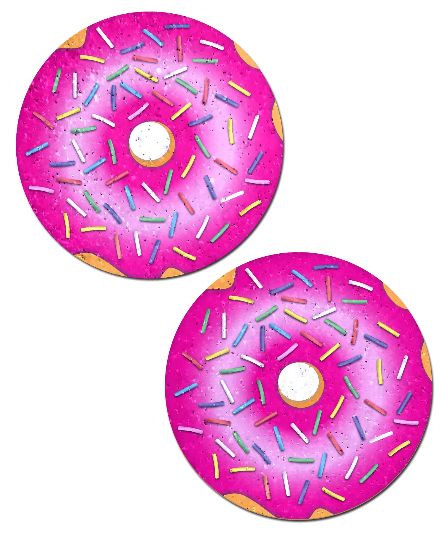 Donut: Donut with Pink Frosting and Rainbow Sprinkles Nipple Pasties