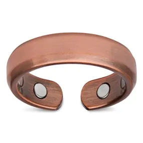 Elegant Pure Copper Magnetic Therapy Ring - 2-Pack (Size 10)