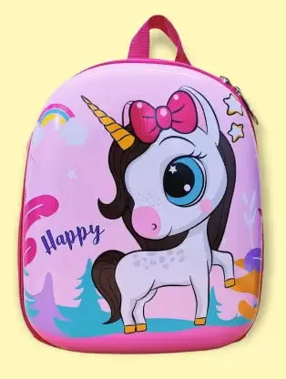 Fancy Unicorn Theme Hardshell Backpack For Kids