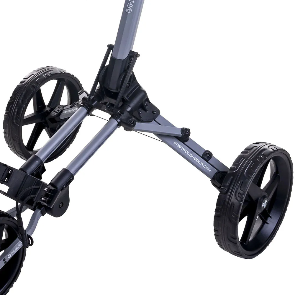 Fastfold Square 3-Wheel Push Trolley - Grey/Black