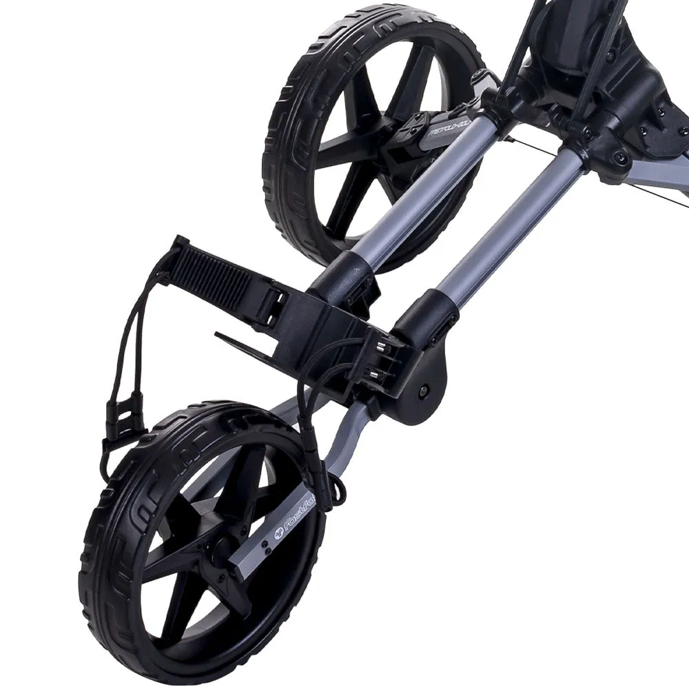 Fastfold Square 3-Wheel Push Trolley - Grey/Black