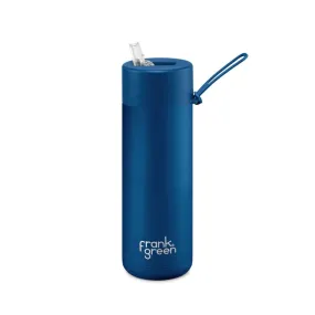 Frank Green Bottle with Straw Lid Deep Ocean 595ml