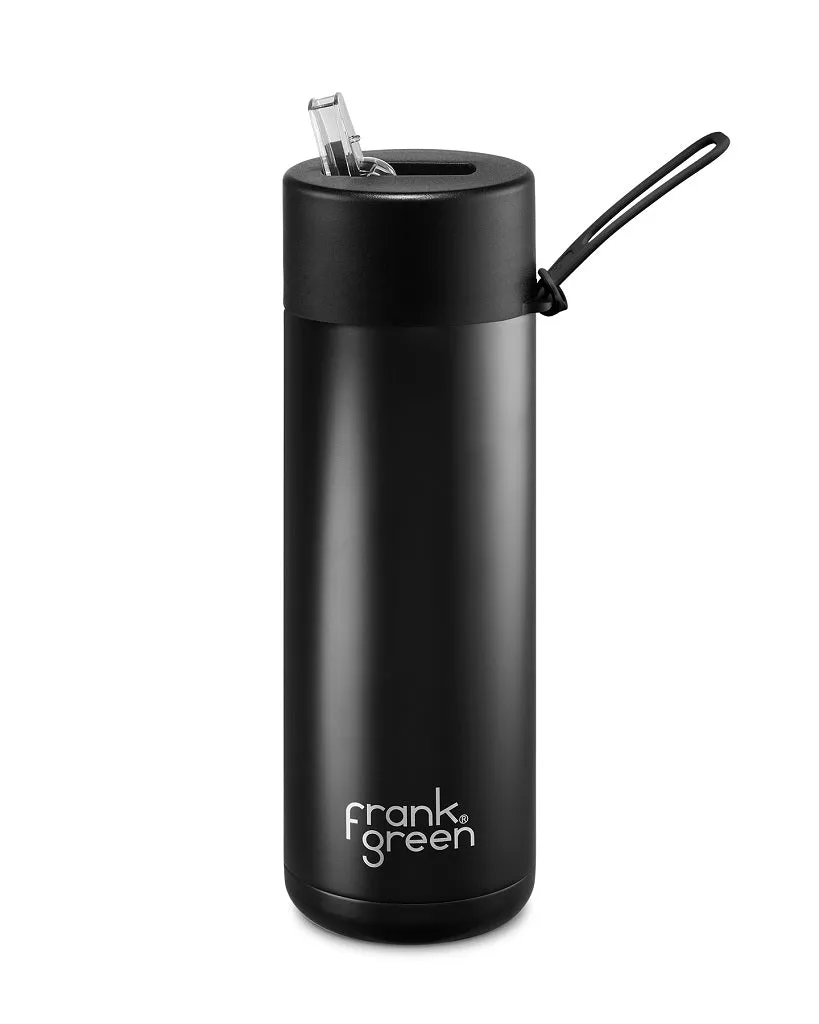 Frank Green Ceramic 20oz Straw Bottle - Black