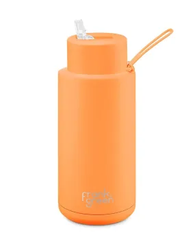 Frank Green Ceramic 34oz Straw Bottle - Neon Orange