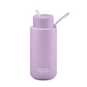 Frank Green - Ceramic Reusable Bottle - Straw Lid - 34oz/1,000ml - Lilac Haze