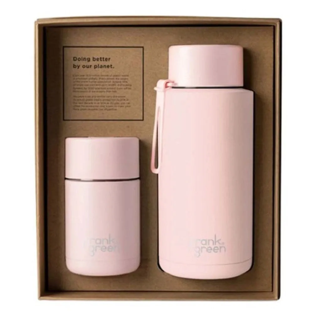 Frank Green Gift Set 12oz Cup   34oz Bottle - Blushed