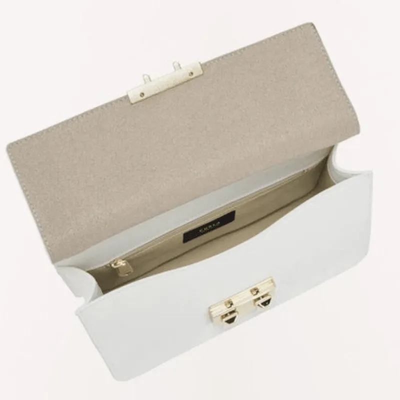 Furla Bella Small Crossover Bag - Talco White