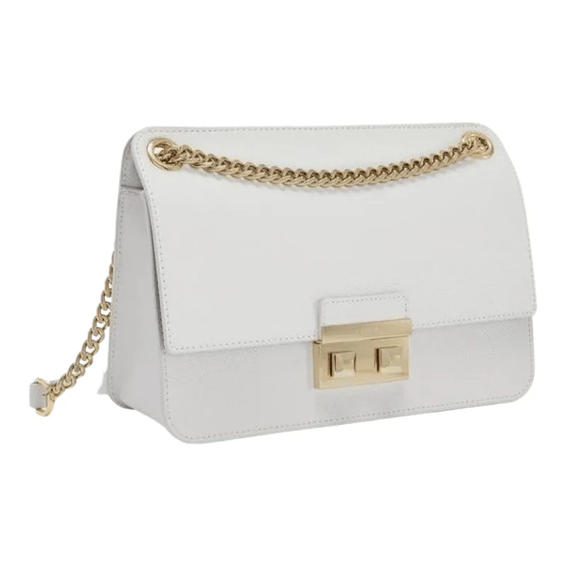 Furla Bella Small Crossover Bag - Talco White