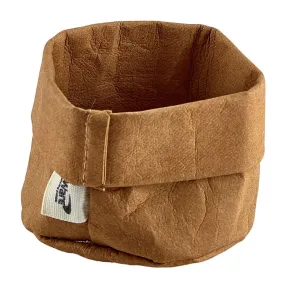 Genware WPB-7 Brown Washable Paper Bag 7 Dia x 6cm (H)