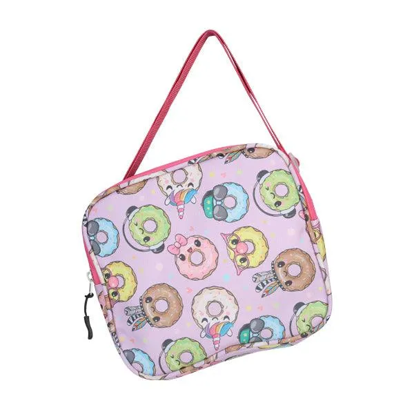 GIRLS PINK PRINTED BACKPACK SET