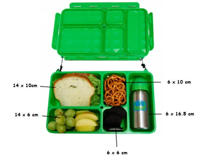 Go Green Lunch Box - Camo with Blue Box