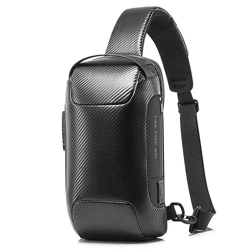 Hard Shell Sling Crossbody Bag Backpack Anti-theft TSA Lock Waterproof Scratch-proof Crossbody Backpack