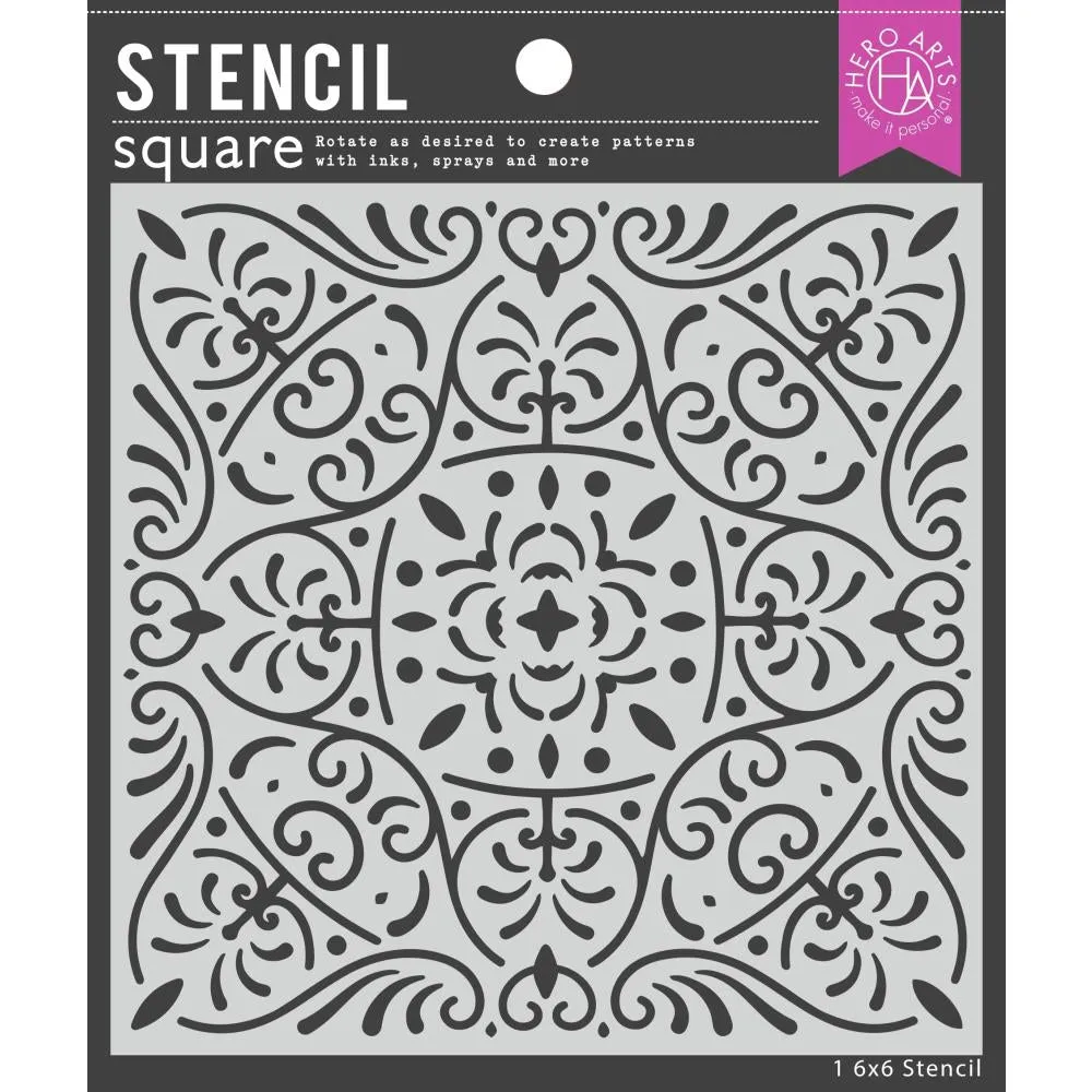 Hero Arts Stencil 6"X6" Ornate Flourish*