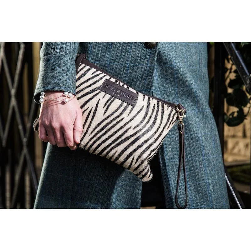 Hicks & Hides Zebra Ladies Clutch Bag