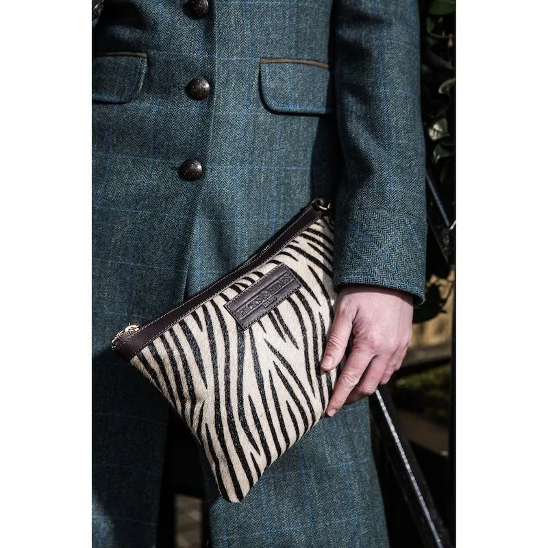 Hicks & Hides Zebra Ladies Clutch Bag