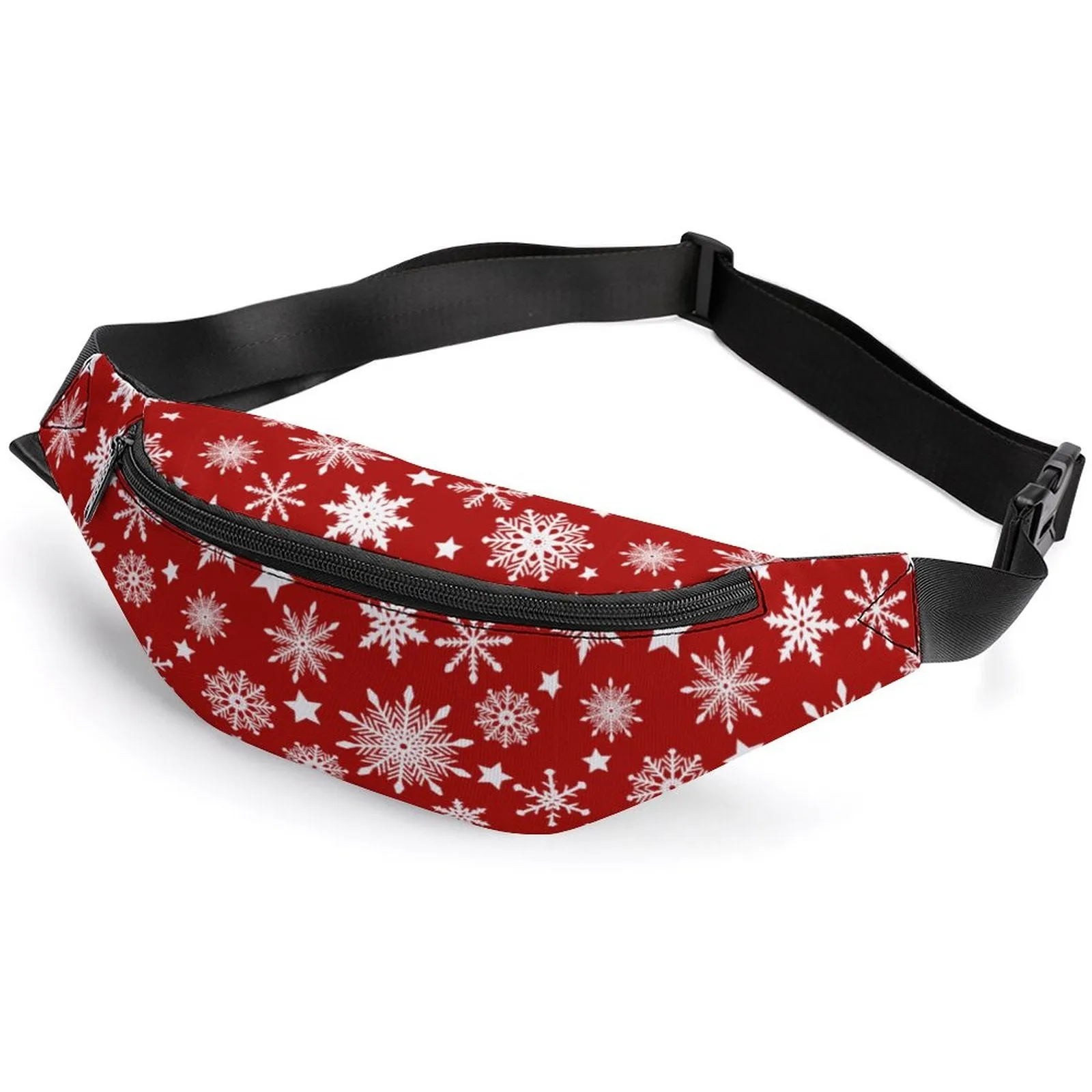 Holiday Snowflakes, Christmas Custom Fanny Packs, Gift Idea, Adorable Handsfree bag