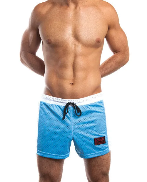 Jack Adams Air Mesh Gym Short Sky Blue-white Md