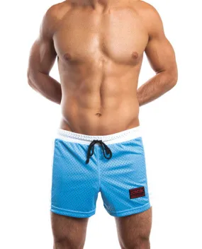 Jack Adams Air Mesh Gym Short Sky Blue-white Md