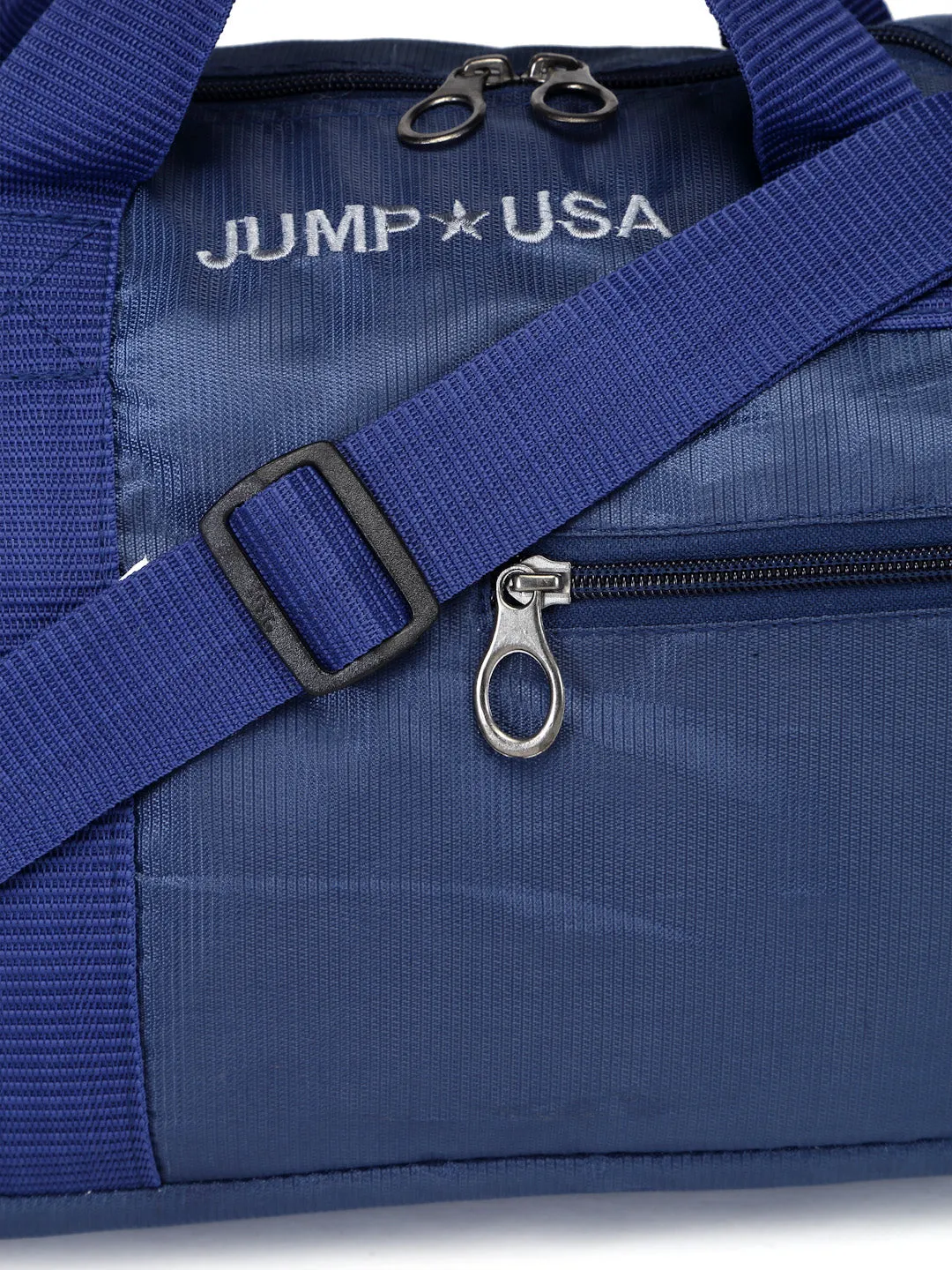 JUMP USA Unisex Navy Blue & Grey Solid Training Duffel Bag