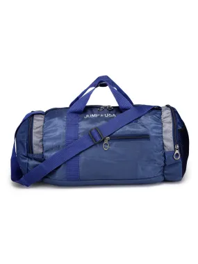 JUMP USA Unisex Navy Blue & Grey Solid Training Duffel Bag