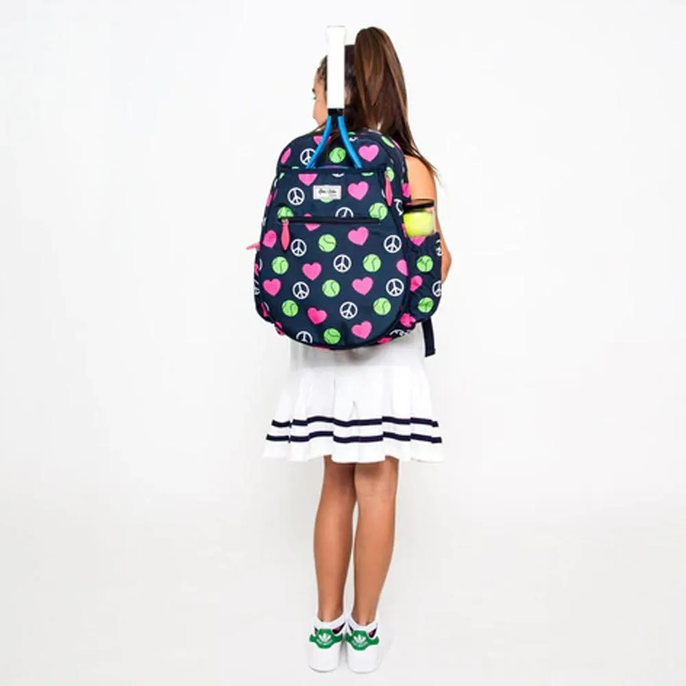 Juniors' Big Love Tennis Backpack Peace Love Tennis