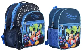 Kuber Industries Disney Print Unisex School Bag|Kids School Backpack|School Bag For Girls, Boys|Disney Mickey Minnie Mouse|Pack of 2 (Small & Medium)|BLUE