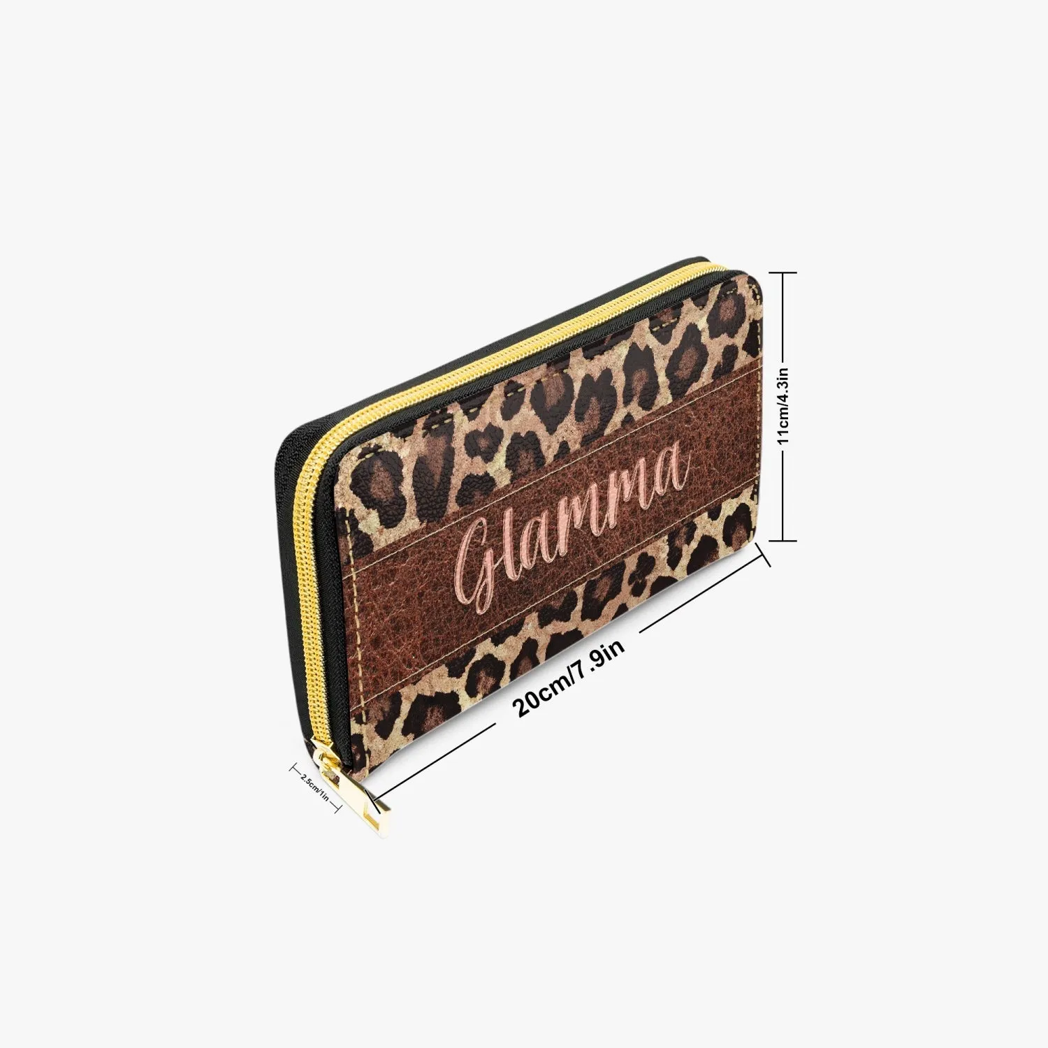 Long Type Zipper Purse - Leopard Print - Glamma