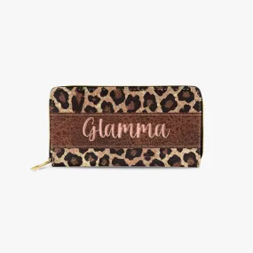 Long Type Zipper Purse - Leopard Print - Glamma