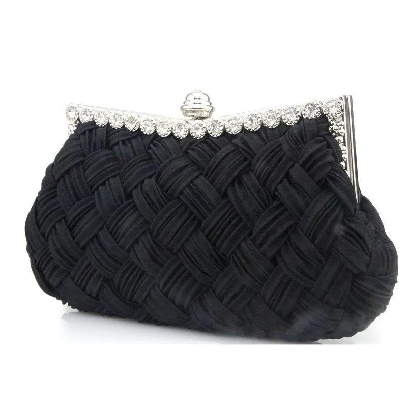 Luxy Moon Rhinestone Hand-woven Evening Dress Bag