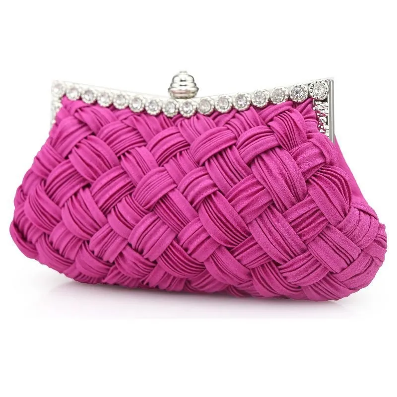 Luxy Moon Rhinestone Hand-woven Evening Dress Bag