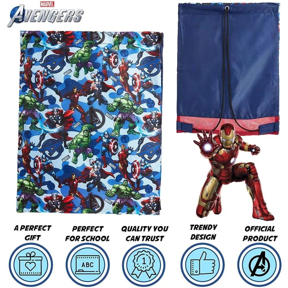 Marvel Avengers Drawstring Bags,Captain America Iron Man Hulk Thor, Gifts for Boys Teens