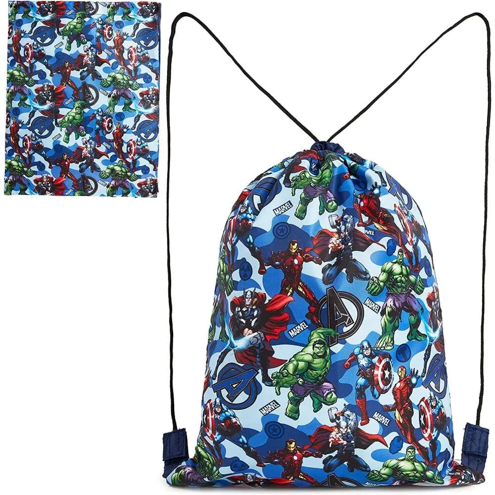 Marvel Avengers Drawstring Bags,Captain America Iron Man Hulk Thor, Gifts for Boys Teens