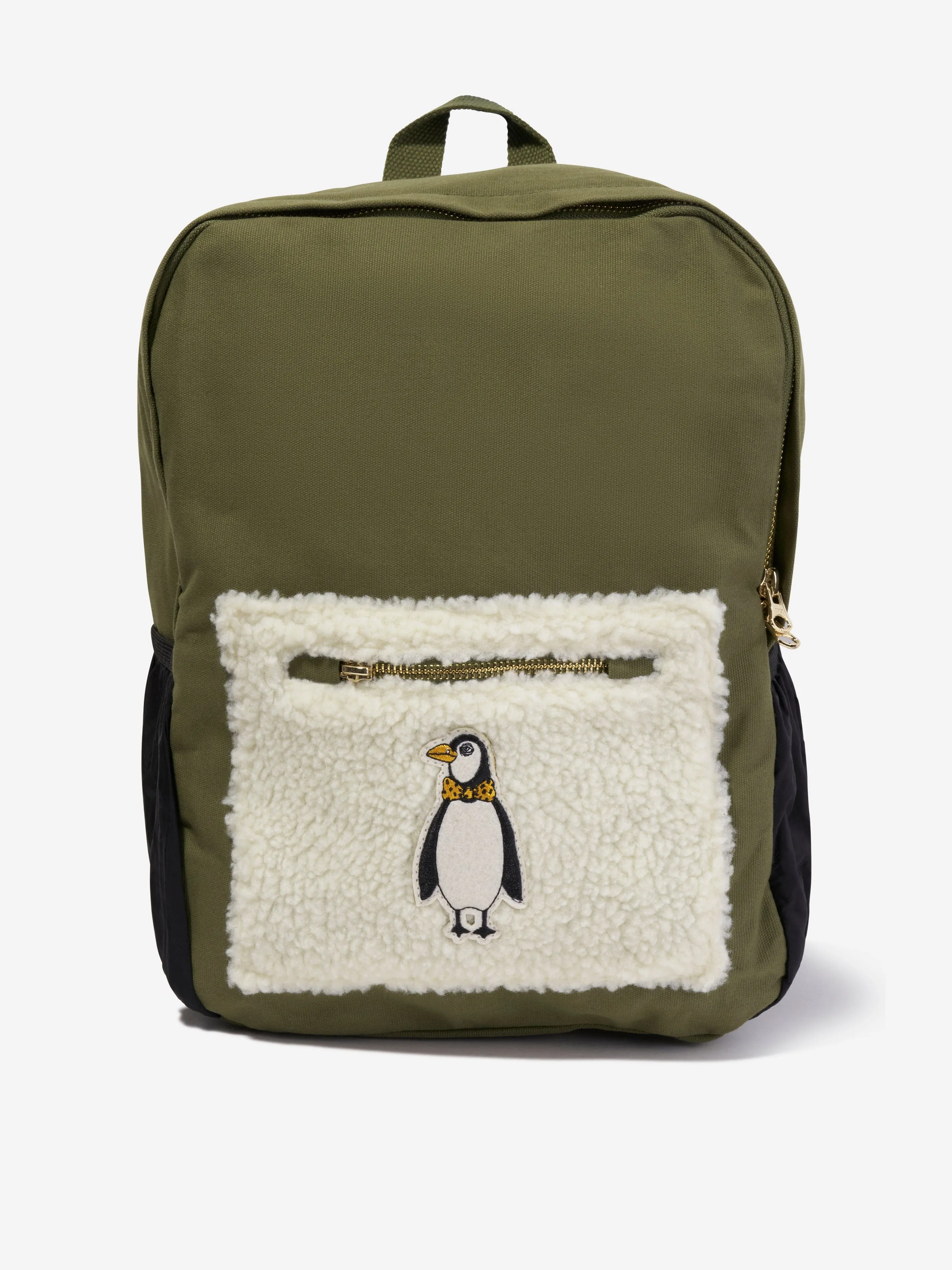 Mini Rodini Kids Penguin Backpack in Green