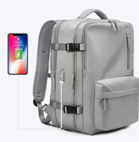 Minimalist Travel Backpack with built-in USB charging port