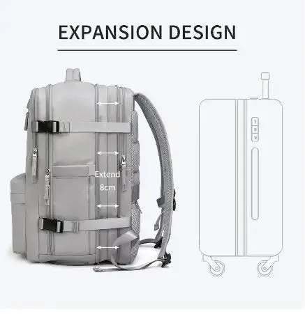 Minimalist Travel Backpack with built-in USB charging port