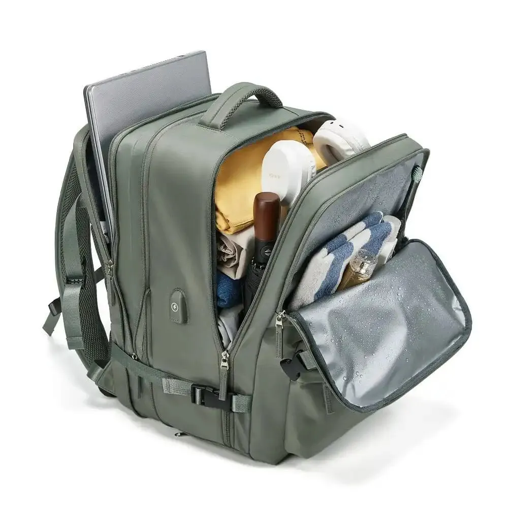 Minimalist Travel Backpack with built-in USB charging port