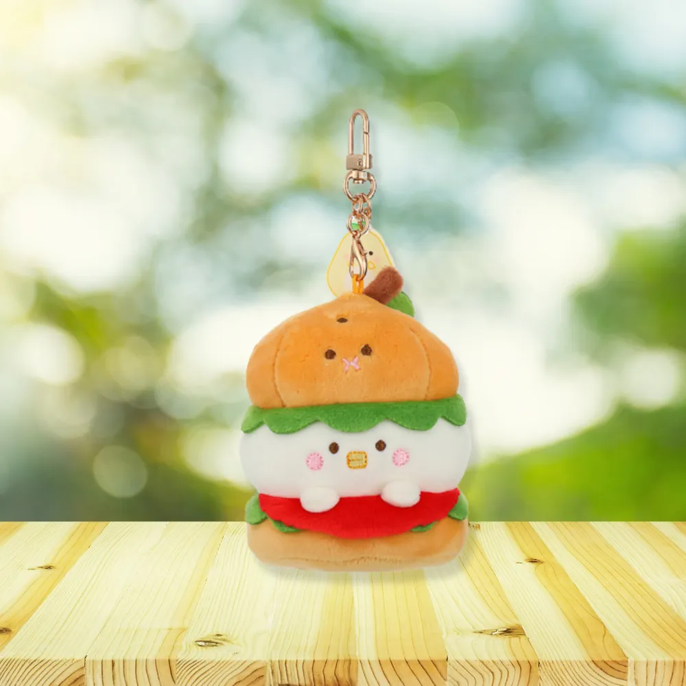 MINISO Yummy Yummy Series Plush Bag Charm (Pear Hamburger)