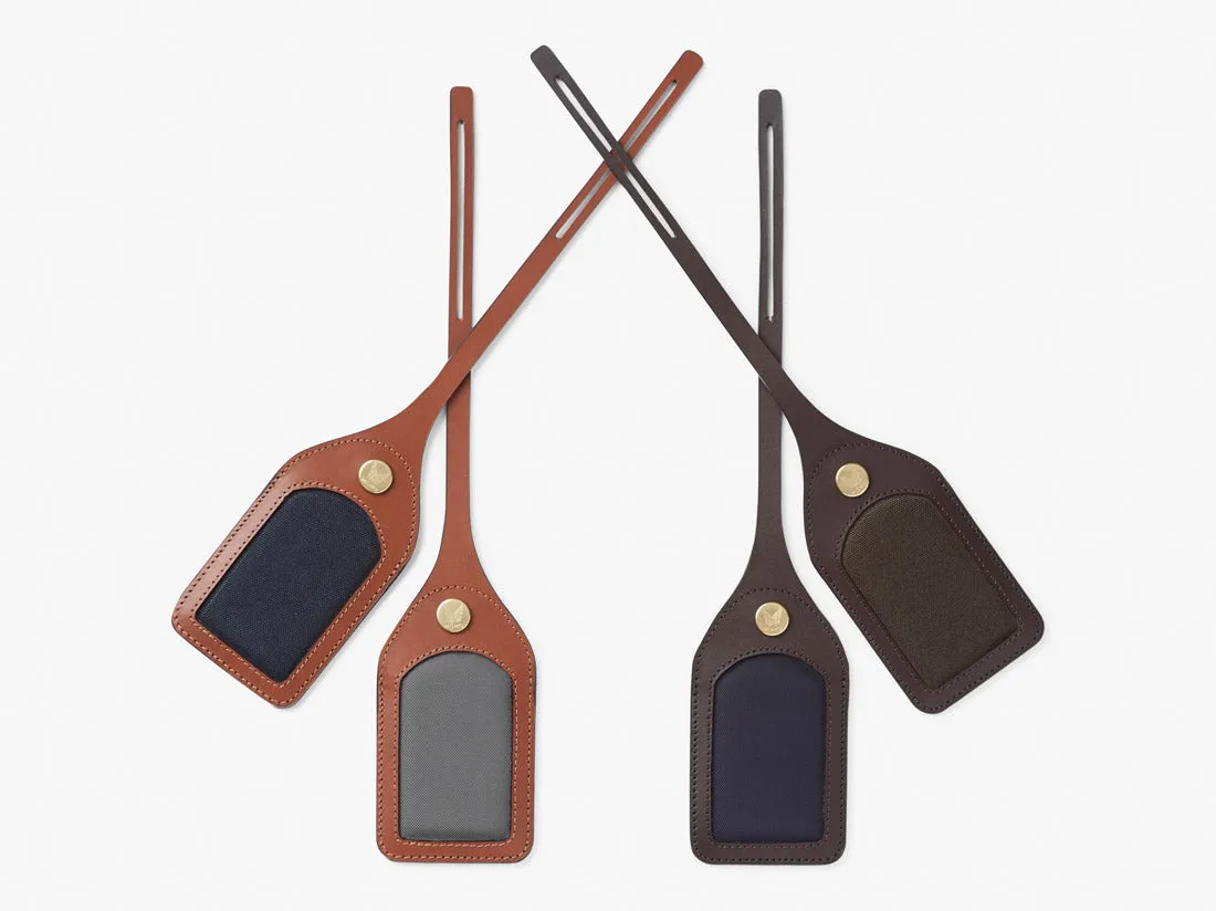 M/S Luggage Tag - Navy/Dark Brown