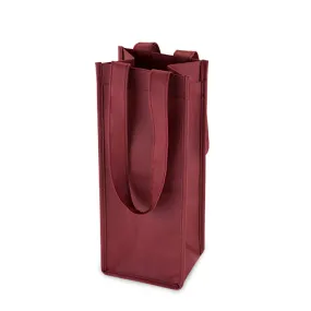 Non Woven Bottle Tote In Burgundy by True