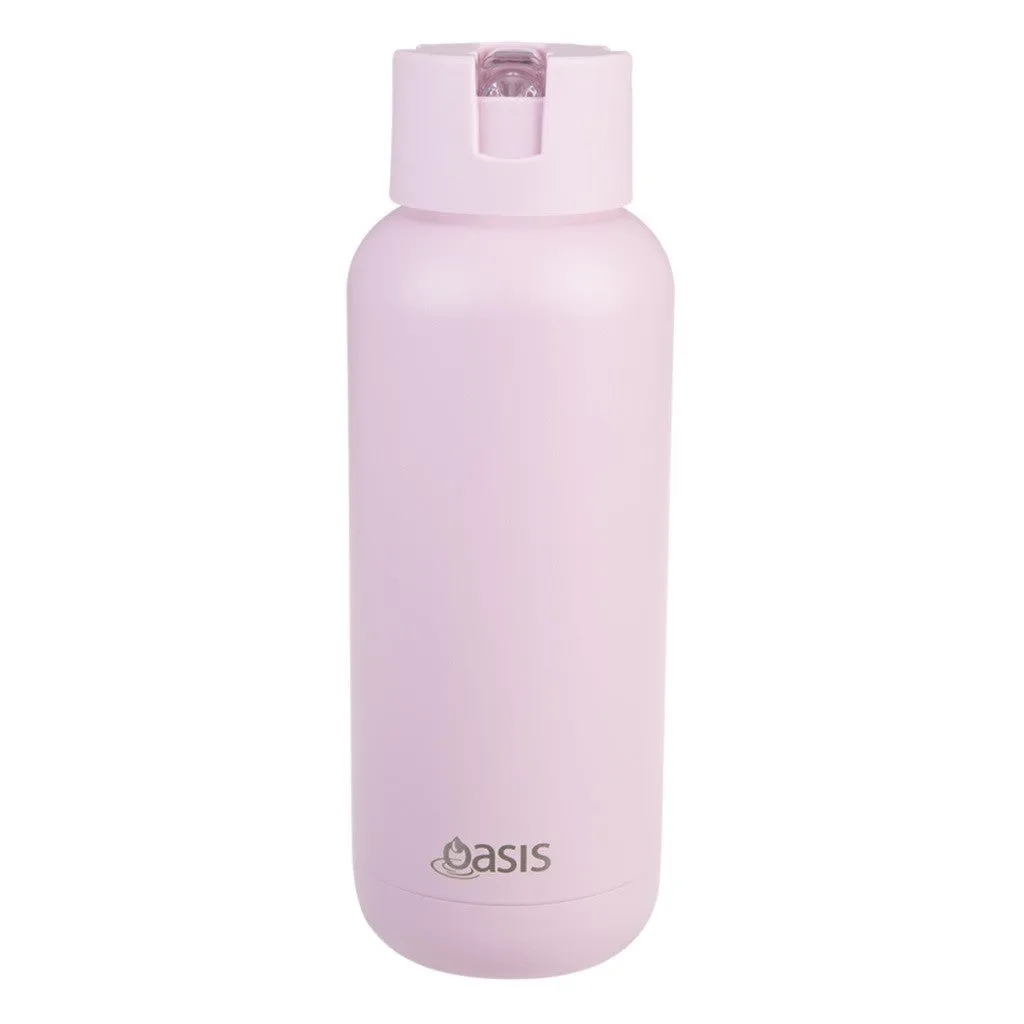 Oasis S/S Ceramic Moda Triple Wall Insulated Drink Bottle 1L - Pink Lemonade