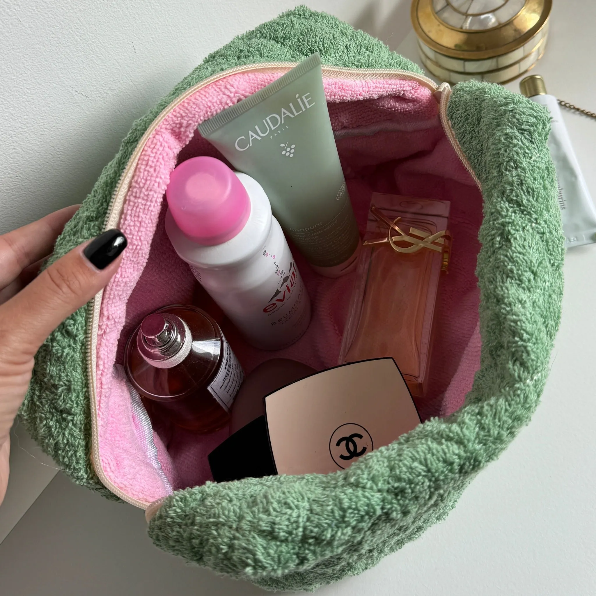 Olive Large Makeup Bag