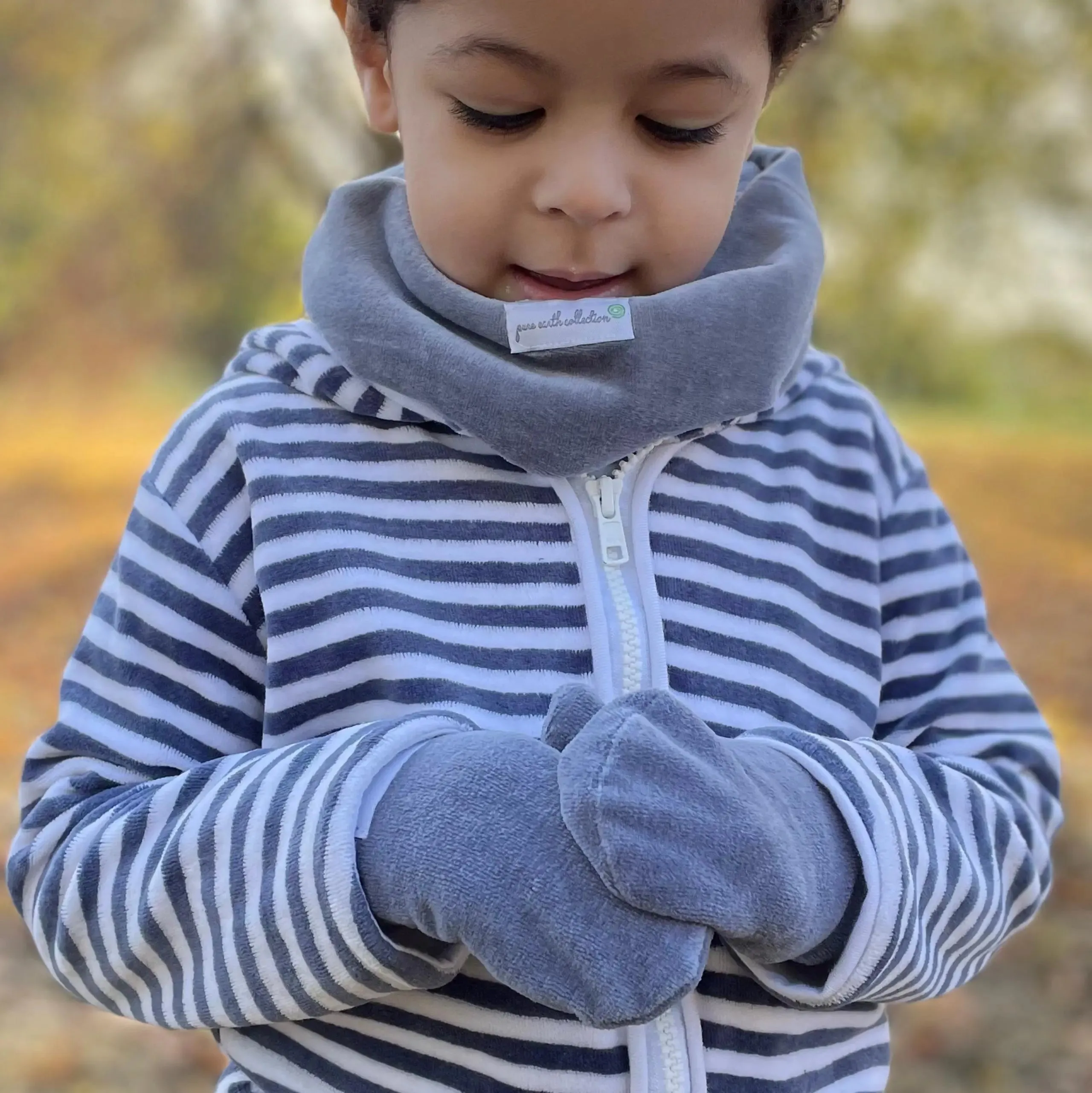 Organic Mittens - Grey (Pack of 2 Pairs)