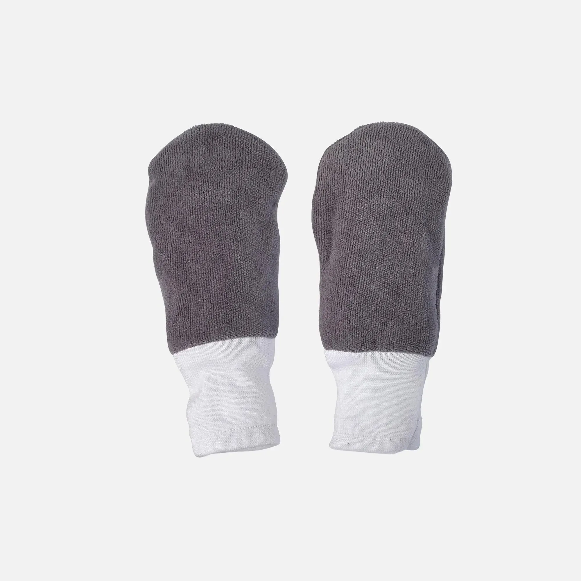 Organic Mittens - Grey (Pack of 2 Pairs)