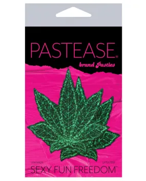 Pastease Glitter Marijuana Leafs - Green O/s