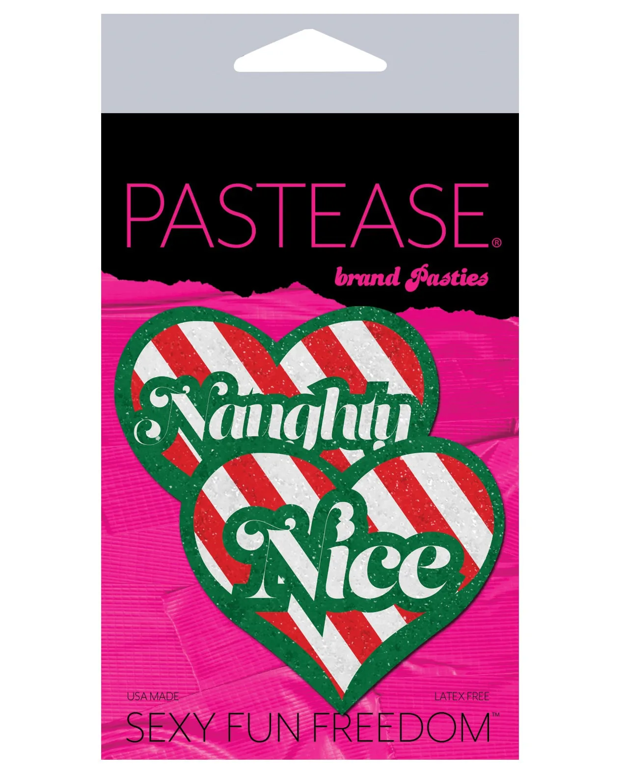 Pastease Naughty/Nice Candy Canes Heart - Multicolors O/S