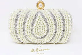 Pearl Crystal Wedding Bag, Statement Bag, Evening Clutch, Bridal Clutch, Bridal Bag, Cross Body Bag