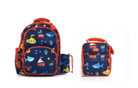 Penny Scallan Bundle of Large Backpack and Large Lunch Bag - Anchors Away