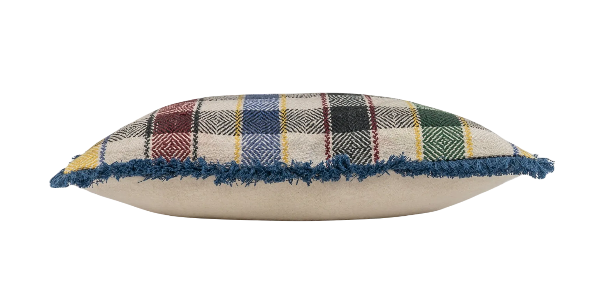 Pillow: Handwoven antique Hungarian hemp - Tartan - P260