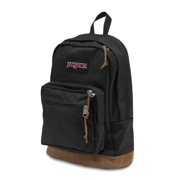 PLAIN BLACK UNISEX BACKPACK